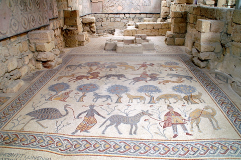 Mosaic floor the Memorial Church of Moses