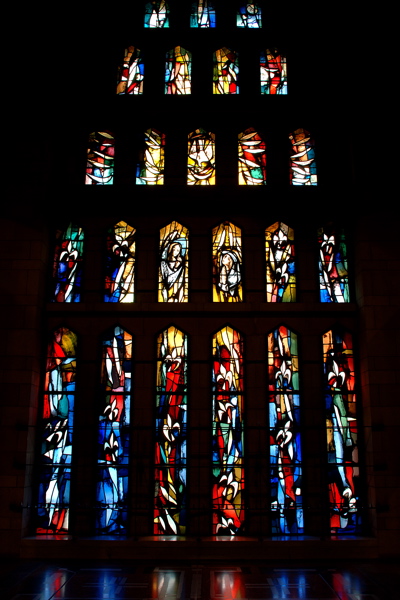112-Stained glass window at the Church of the Annunciation