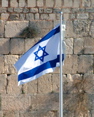 468-Israeli flag in front of the Western Wall